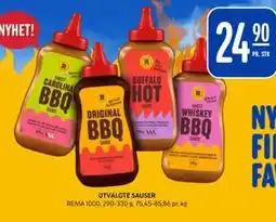 Rema 1000 UTVALGTE SAUSER tilbud