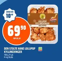 Coop Obs DEN STOLTE HANE LOLLIPOP KYLLINGVINGER SNILL PEPPER tilbud