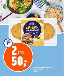 Coop Obs COOP CRISPY FISKEBURGER tilbud