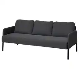 IKEA Glostad 3-seters sofa, Knisa mørk grå tilbud