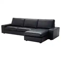 IKEA Kivik 4-seters sofa, med sjeselong/grann/bomstad svart tilbud