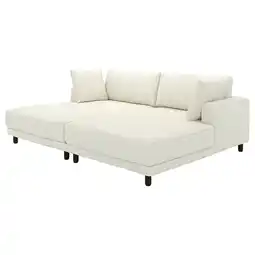 IKEA UppÅkra 3-seters modulsofa, med sjeselong, høyre med fotskammel/axvall offwhite tilbud