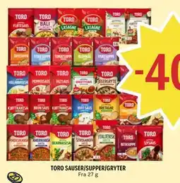 Coop Prix TORO SAUSER/SUPPER/GRYTER tilbud