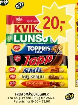 Coop Prix FREIA SMÅSJOKOLADER tilbud