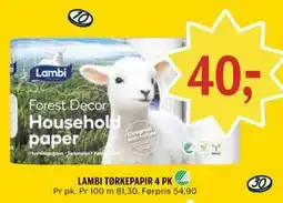 Coop Prix LAMBI TØRKEPAPIR 4 PK tilbud