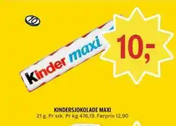 Coop Prix KINDERSJOKOLADE MAXI tilbud