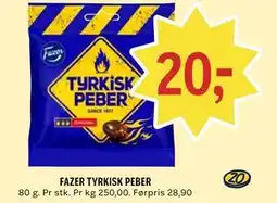 Coop Prix FAZER TYRKISK PEBER tilbud