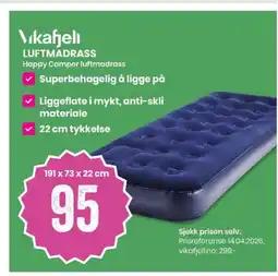 Sport Outlet Vikafjeli luftmadrass tilbud