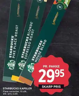 Meny Starbucks kapsler tilbud