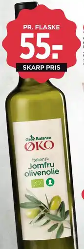 Meny Grøn balance økologisk italiensk jomfru olivenolie tilbud
