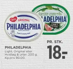 Meny Philadelphia tilbud