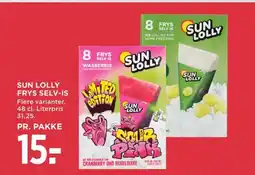 Meny Sun lolly frys selv-is tilbud