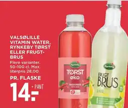Meny Valsølille vitamin water, rynkeby tørst eller frugt- brus tilbud