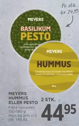 Meny Meyers hummus eller pesto tilbud