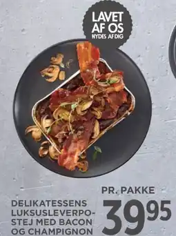 Meny Delikatessens luksusleverpo- stej med bacon og champignon tilbud