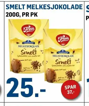 Price Lagerbutikk Smelt melkesjokolade tilbud