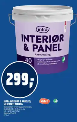 Coop Obs Infra Interiør & panel 15/ silkematt maling tilbud