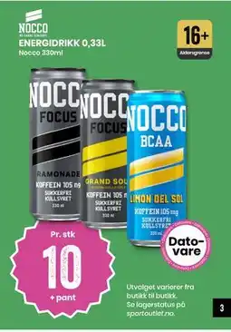 Sport Outlet ENERGIDRIKK 0,33L tilbud
