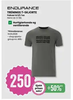 Sport Outlet TRENINGS T-SKJORTE tilbud