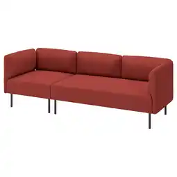 IKEA Lillehem 3-seters modulsofa, Gunnared/rødbrun metall tilbud