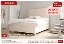 Møbelringen K8 kontinentalseng tilbud