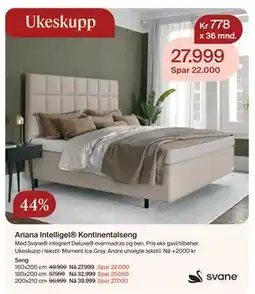 Møbelringen Ariana Intelligel Kontinentalseng tilbud