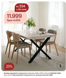 Møbelringen Brooklyn spisebord tilbud