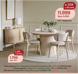 Møbelringen Chiba spisebord tilbud
