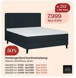 Møbelringen Hardangerfjord kontinentalseng tilbud