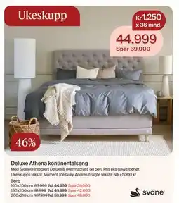 Møbelringen Deluxe Athena kontinentalseng tilbud