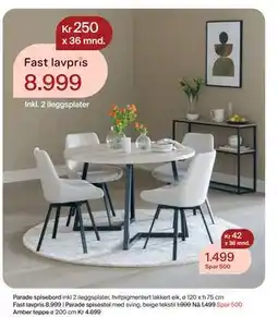 Møbelringen Parade spisebord tilbud