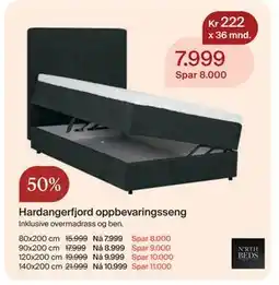 Møbelringen Hardangerfjord oppbevaringsseng tilbud