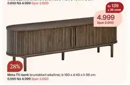 Møbelringen Meta TV-benk tilbud