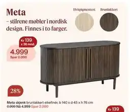 Møbelringen Meta skjenk tilbud
