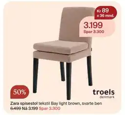 Møbelringen Zara spisestol tilbud