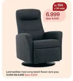 Møbelringen Lord recliner tilbud