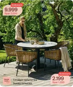 Møbelringen Tulsa spisebord, Medlemspris tilbud