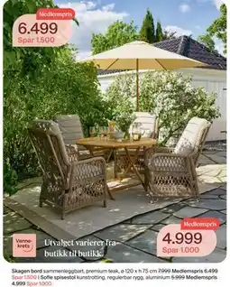 Møbelringen Skagen bord, Medlemspris tilbud