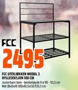 Coop Obs Fcc utekjøkken modul 3 hylleseksjon tilbud