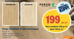 Coop Obs Pergo Trondheim 1-stav laminatgulv tilbud