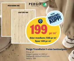 Coop Obs Pergo Trondheim 1-stav laminatgulv tilbud