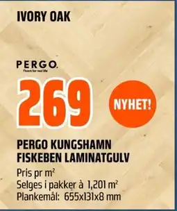 Coop Obs Pergo Kungshamn fiskeben laminatgulv tilbud