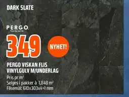 Coop Obs Pergo viskan flis vinylgulv m/underlag tilbud