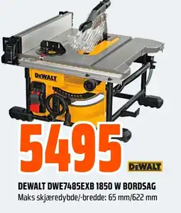 Coop Obs DEWALT DWE7485EXB 1850 w bordsag tilbud
