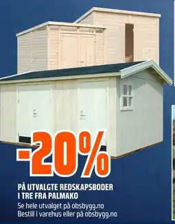 Coop Obs På utvalgte redskapsboder i tre fra palmako tilbud