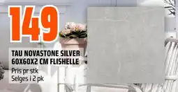 Coop Obs Tau Novastone silver 60x60x2 cm flishelle tilbud