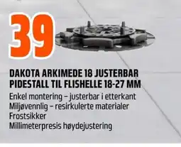 Coop Obs Dakota arkimede 18 justerbar pidestall til flishelle tilbud