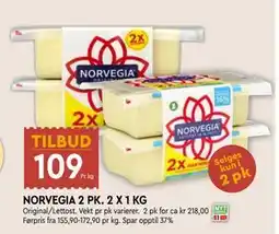 Coop Mega NORVEGIA 2 PK. 2 X 1 KG tilbud