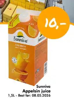 Havaristen SUNNIVA Appelsin juice tilbud
