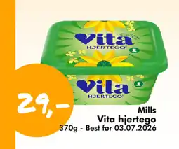 Havaristen MILLS Vita hjertego tilbud